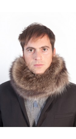 Raccoon fur neck warmer - unisex